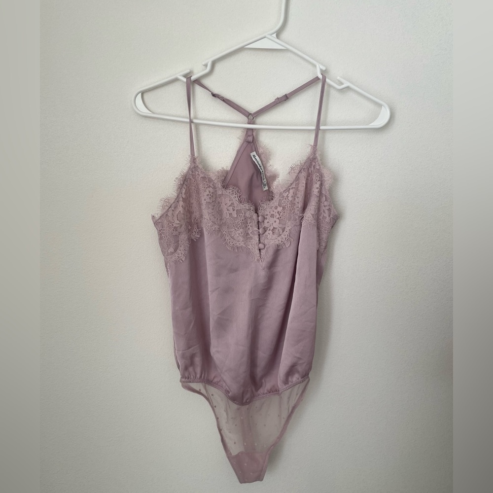 Abercrombie and Fitch lace blush bodysuit